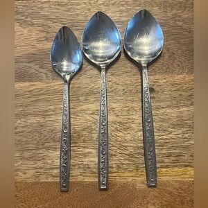 West Bend Fernwood Spoons Vintage Stainless Flatware